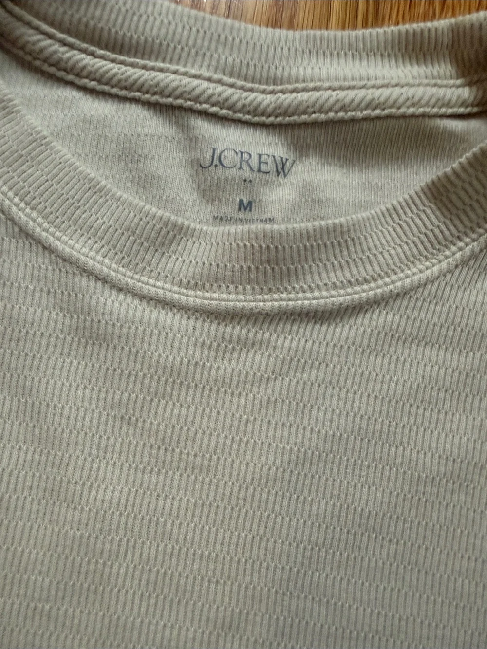 J. Crew Men's Crewneck Sweater in Light Cream